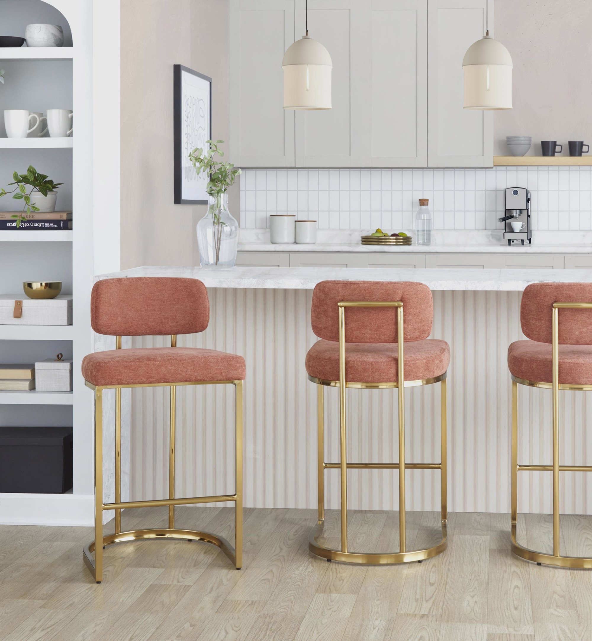 Mid-back Demi 26" Fixed-height Counter Stool - Set Of 2